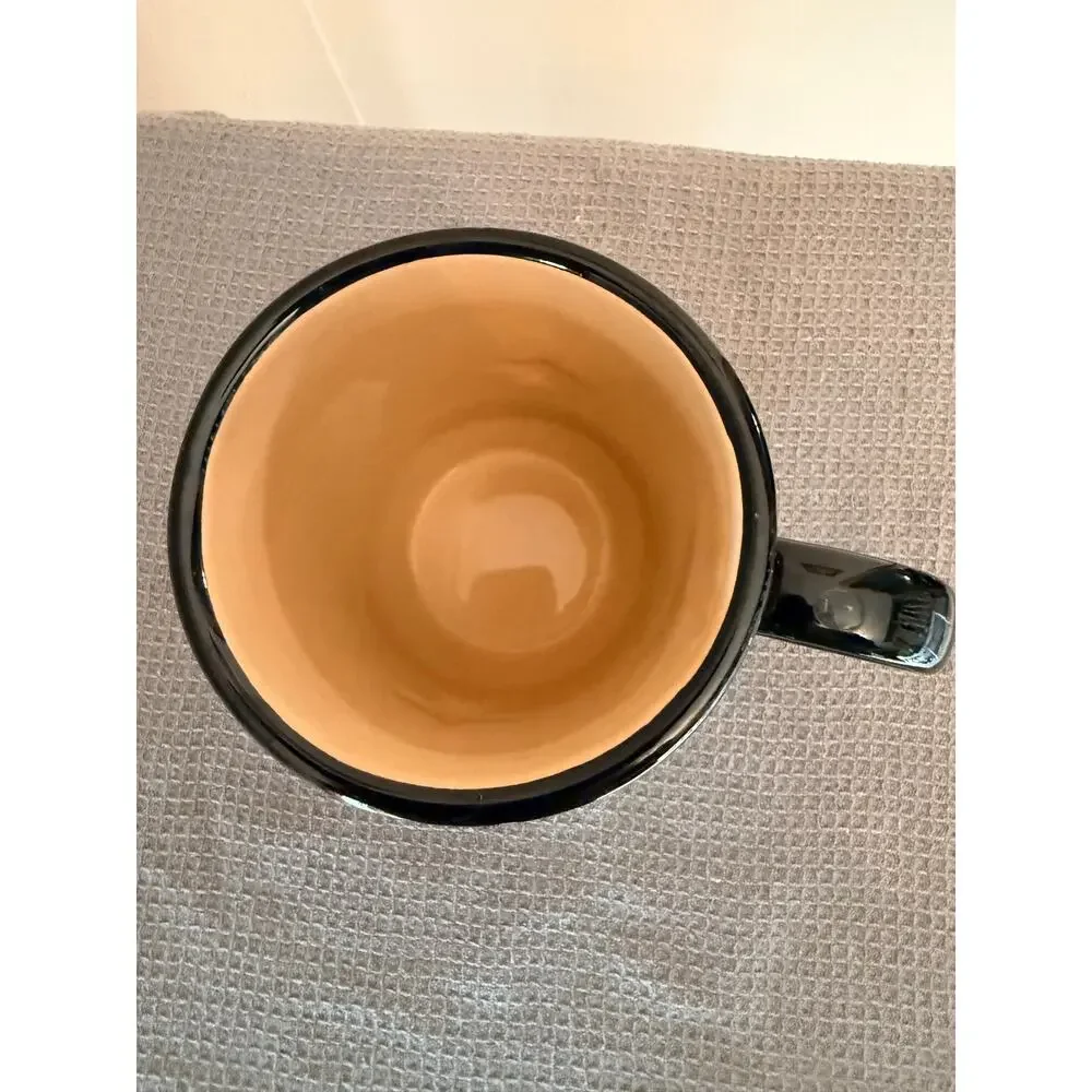 New Park Designs Star Vine ceramic  mug, sponged beige finish, 16 Oz.